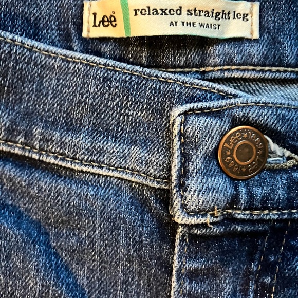 Lee Size 14 Short Straight Leg At The Waist Jeans - Picture 5 of 8
